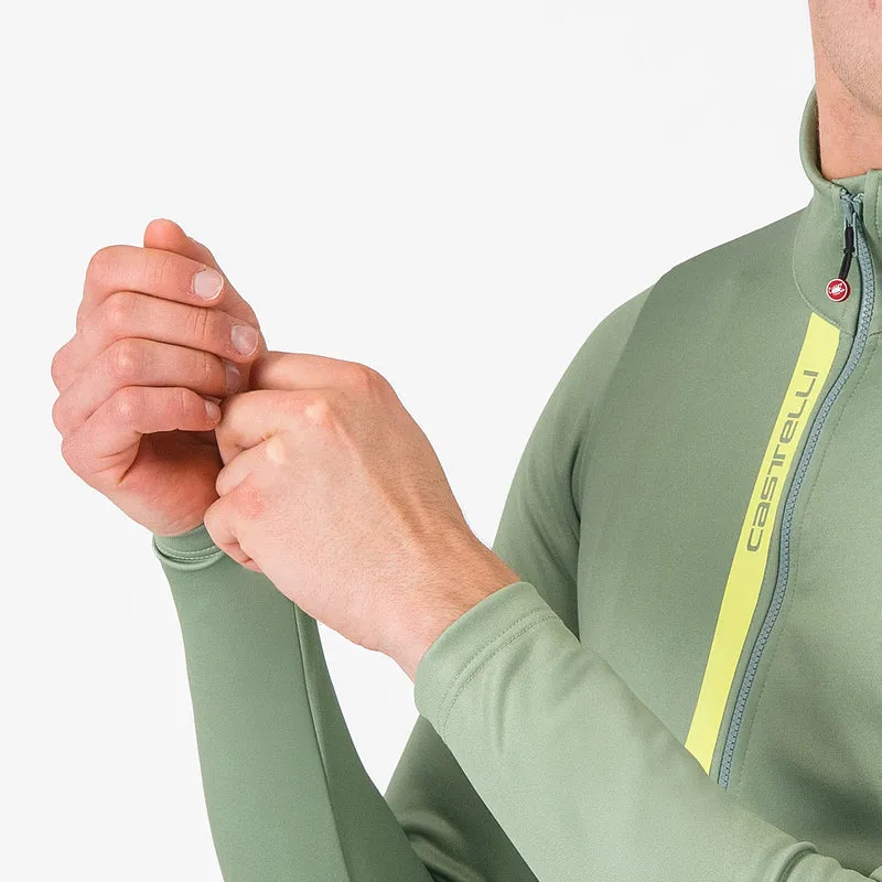 Maglia maniche lunghe Castelli Entrata - Verde giallo