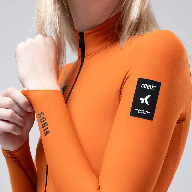 Maglia maniche lunghe donna Gobik Pacer Solid 2.0 Thai - Arancio