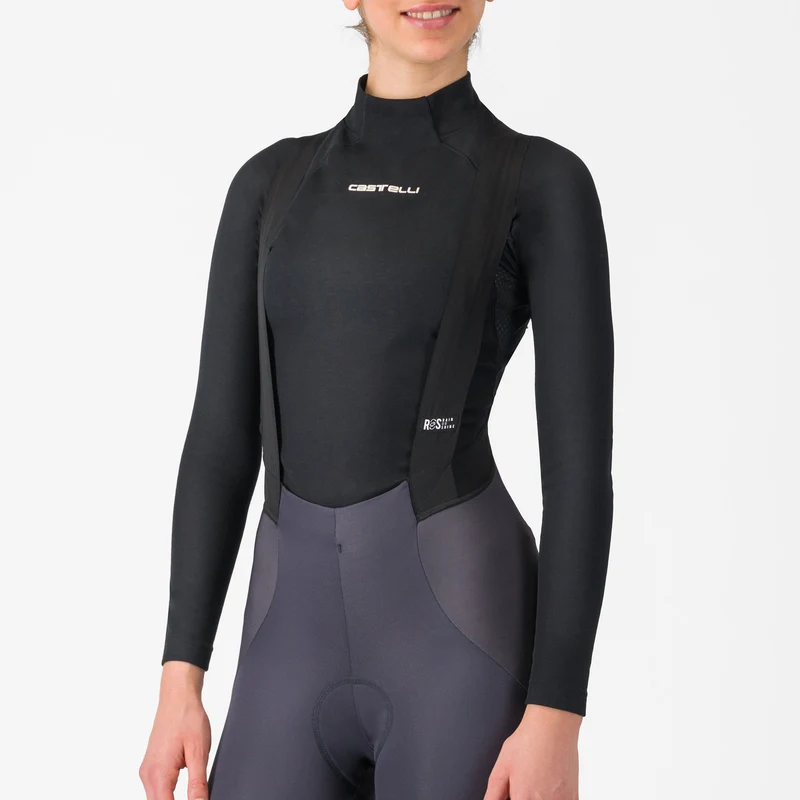 Maglia intima maniche lunghe donna Castelli Flanders 2 - Nero