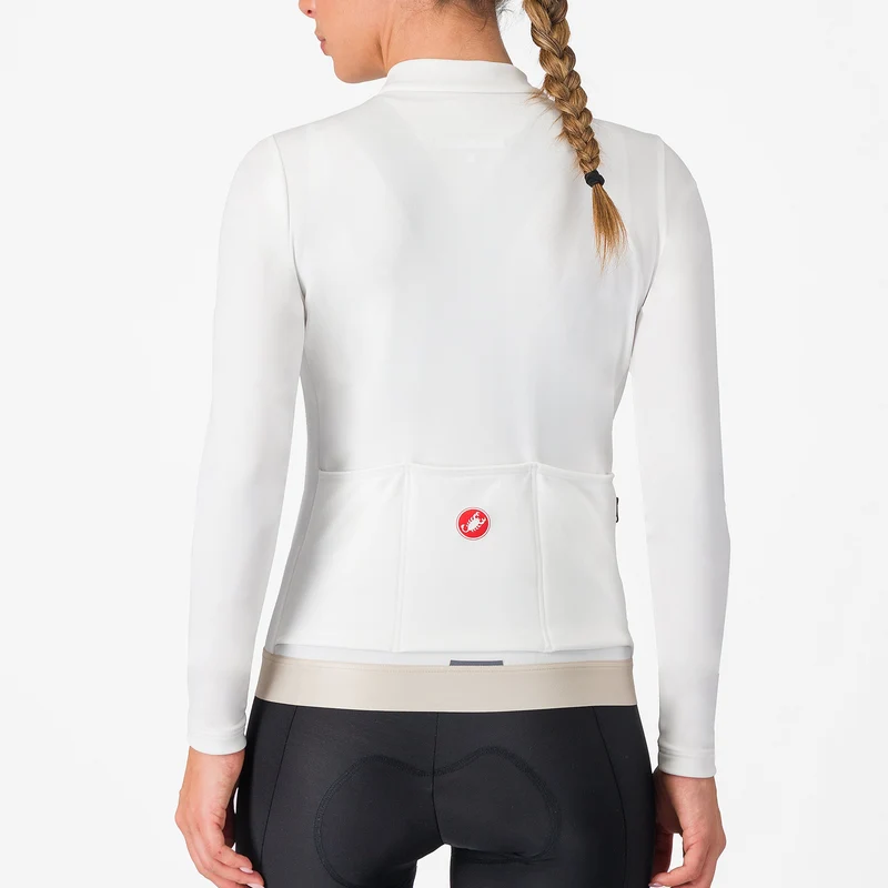 Maglia donna maniche lunghe Castelli Espresso Thermal - Bianco