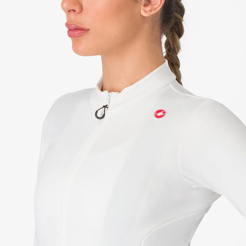 Maglia donna maniche lunghe Castelli Espresso Thermal - Bianco