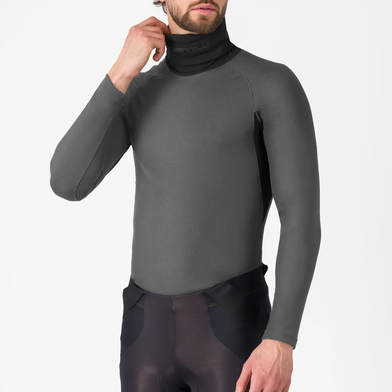 Maglia intima maniche lunghe Castelli Flanders 2 High Neck - Grigio