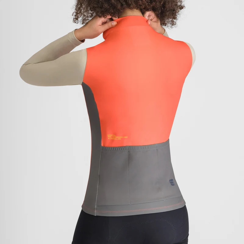 Maglia donna maniche lunghe Sportful Supergiara Logo - Arancio