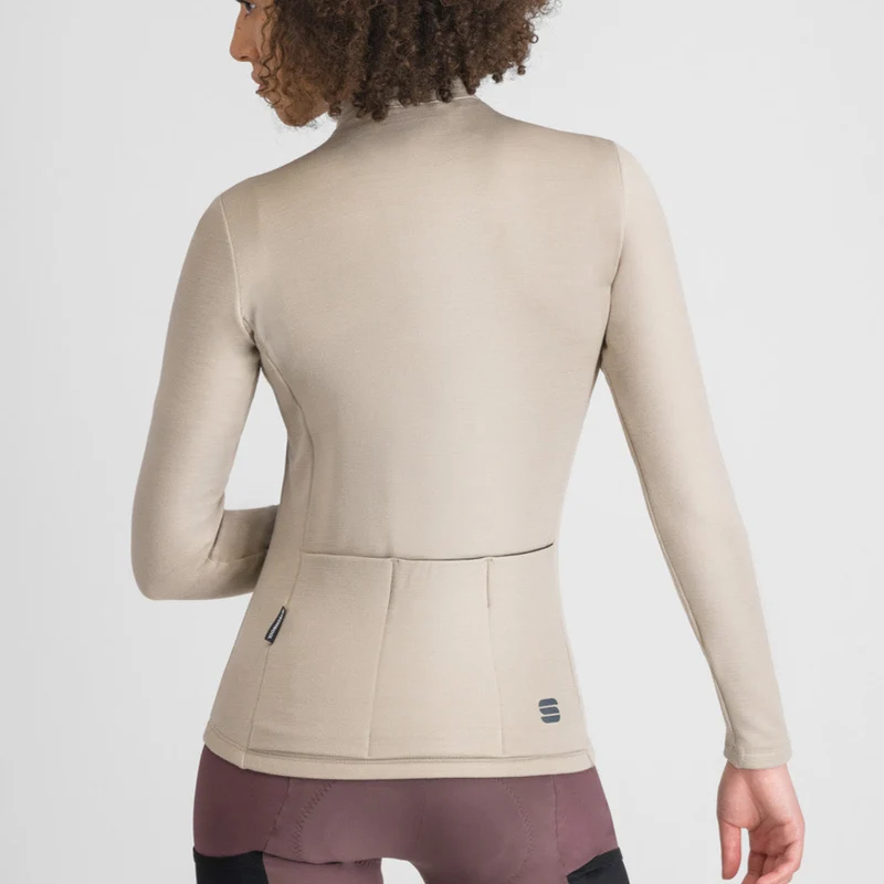 Maglia donna maniche lunghe Sportful Supergiara Wool - Beige