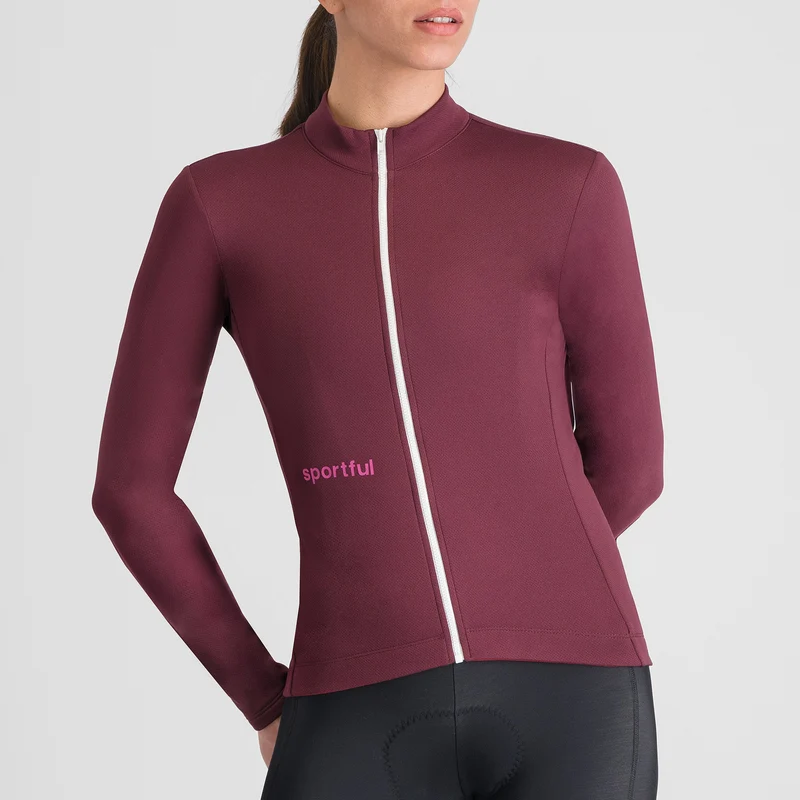Maglia donna maniche lunghe Sportful Classic Thermal - Bordeaux