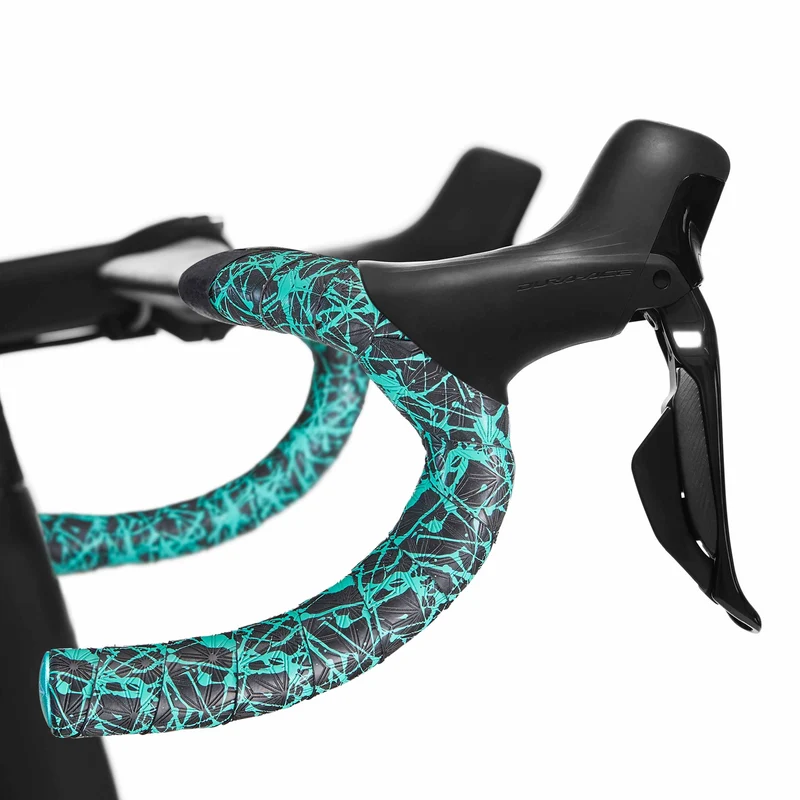 Nastro Manubrio Supacaz Super Sticky Kush Splat - Celeste