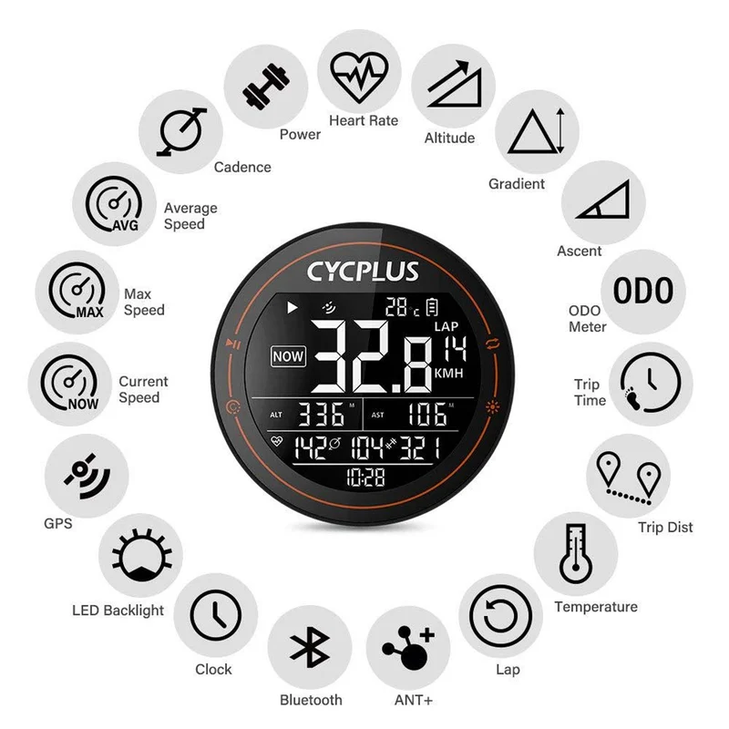 Gps Bike Computer Cycplus M2