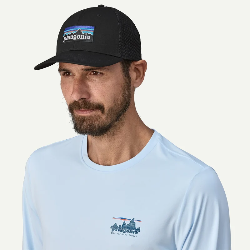 Cappellino Patagonia P-6 Logo Trucker - Nero