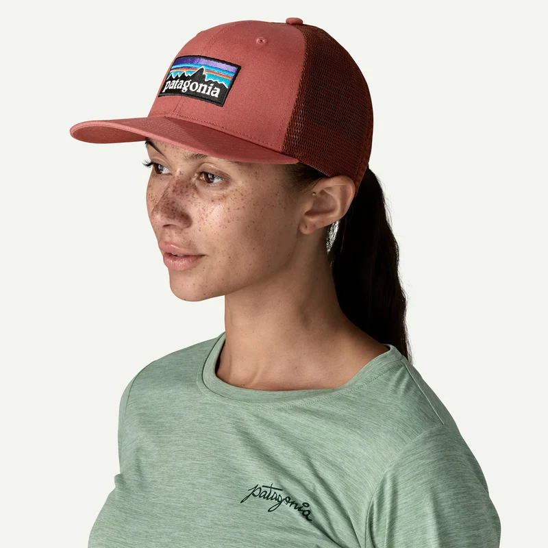 Cappellino Patagonia P-6 Logo Trucker - Rosso