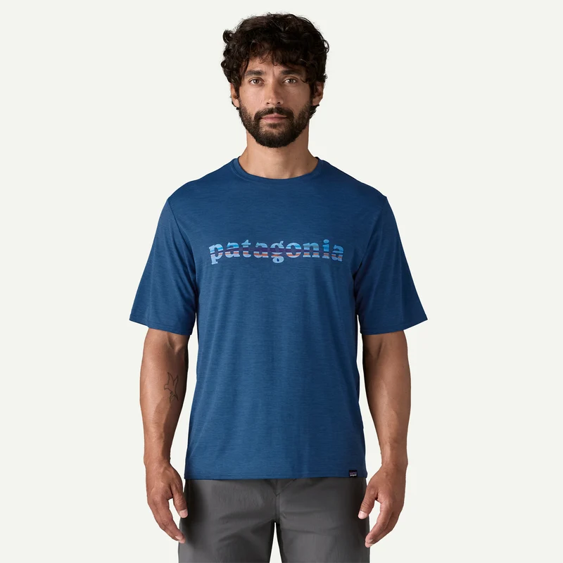 T-Shirt Patagonia Cap Cool Daily Graphic - Blu