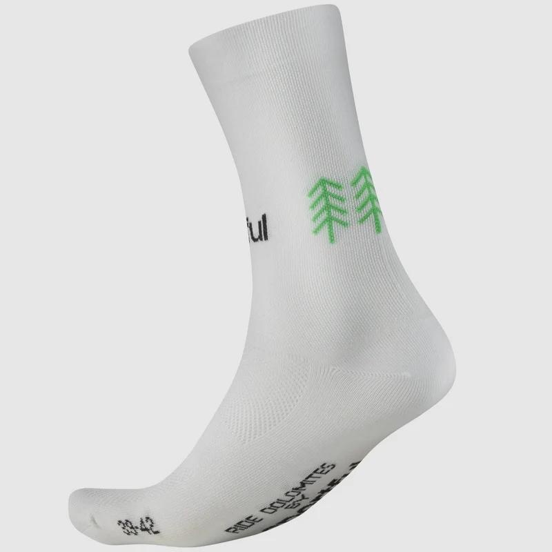 Calze Sportful Ride Dolomites The Woods - Bianco