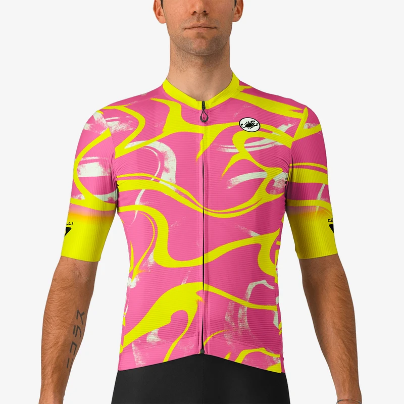 Maglia Castelli Espresso SOG Ltd - Rosa giallo