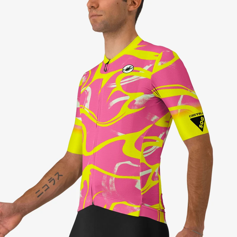 Maglia Castelli Espresso SOG Ltd - Rosa giallo