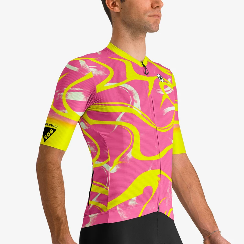 Maglia Castelli Espresso SOG Ltd - Rosa giallo