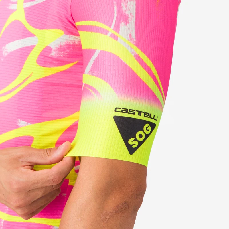 Maglia Castelli Espresso SOG Ltd - Rosa giallo