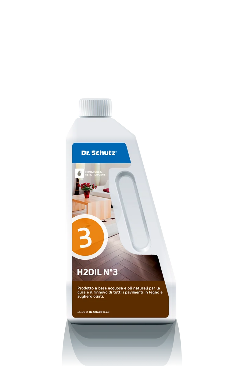 Olio all'acqua per pavimenti in legno e sughero oliati H2Oil N°3 (Dr. Schutz) Carver