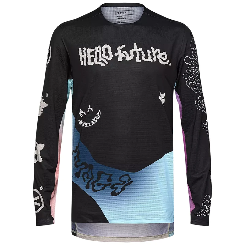 Maglia maniche lunghe Fox Flexair Hello Future - Nero