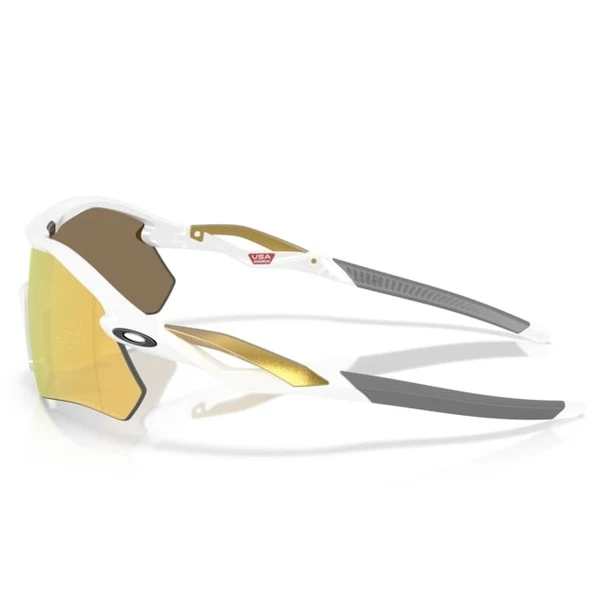 Occhiali Oakley Radar Plate - Polished White Prizm 24k Polarized