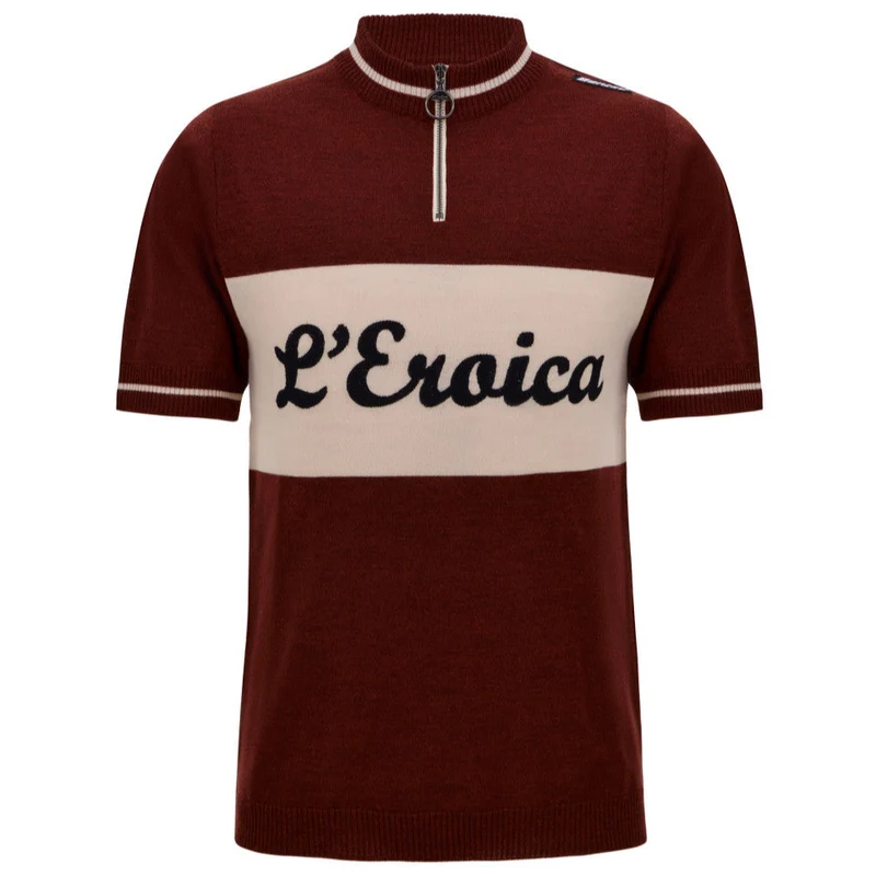 Maglia in lana Santini Eroica Vino
