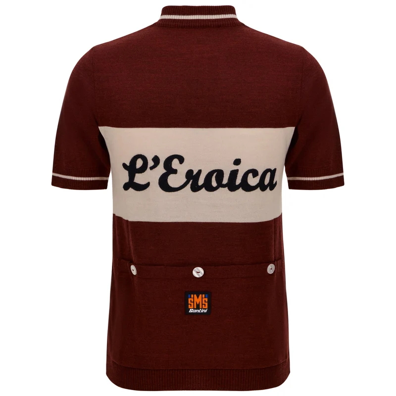 Maglia in lana Santini Eroica Vino