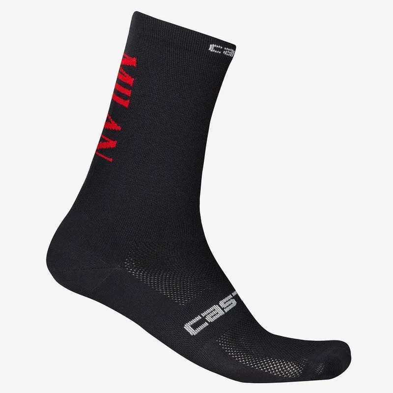 Calze Castelli x AC Milan Rosso Corsa Pro 18 - Nero