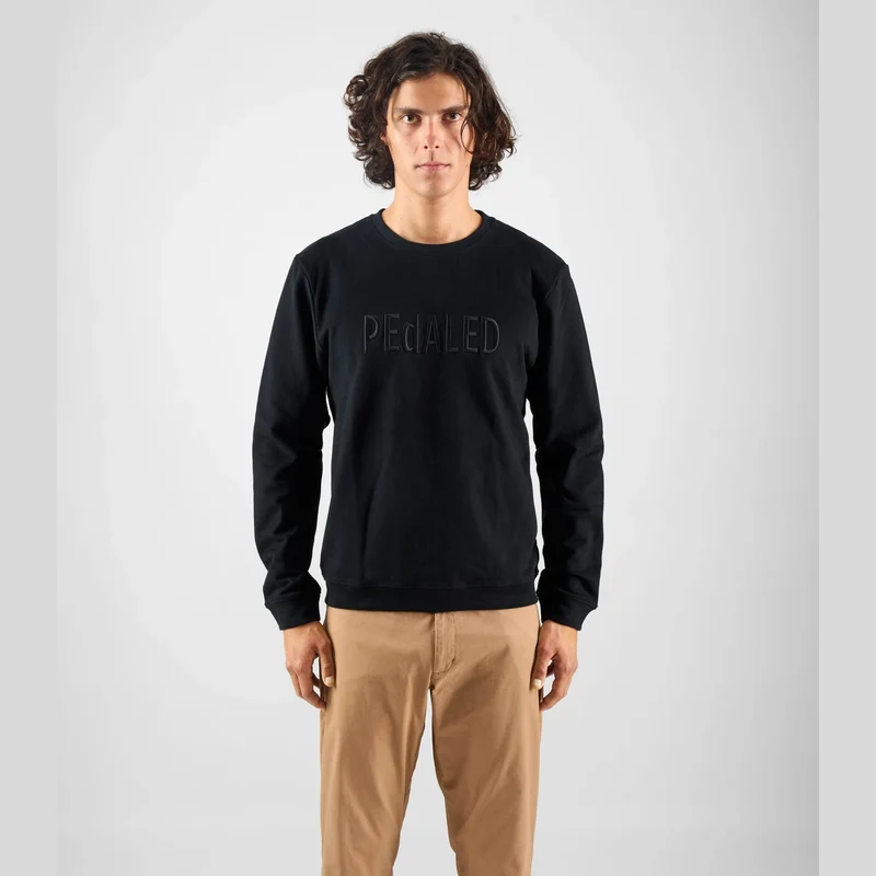 Felpa Pedaled Logo - Nero