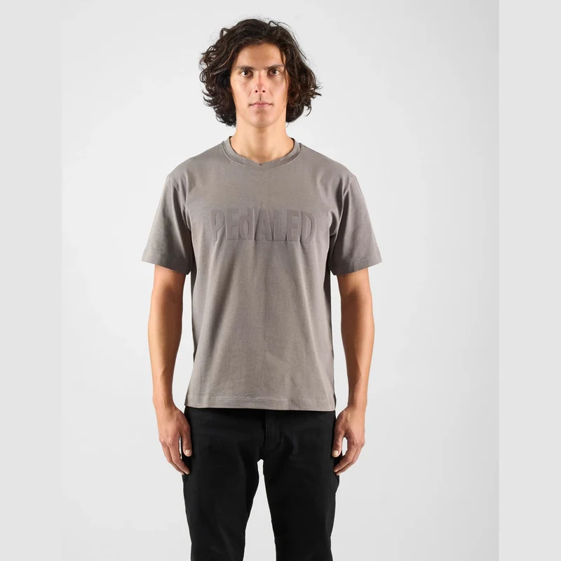 T-Shirt Pedaled Logo - Grigio