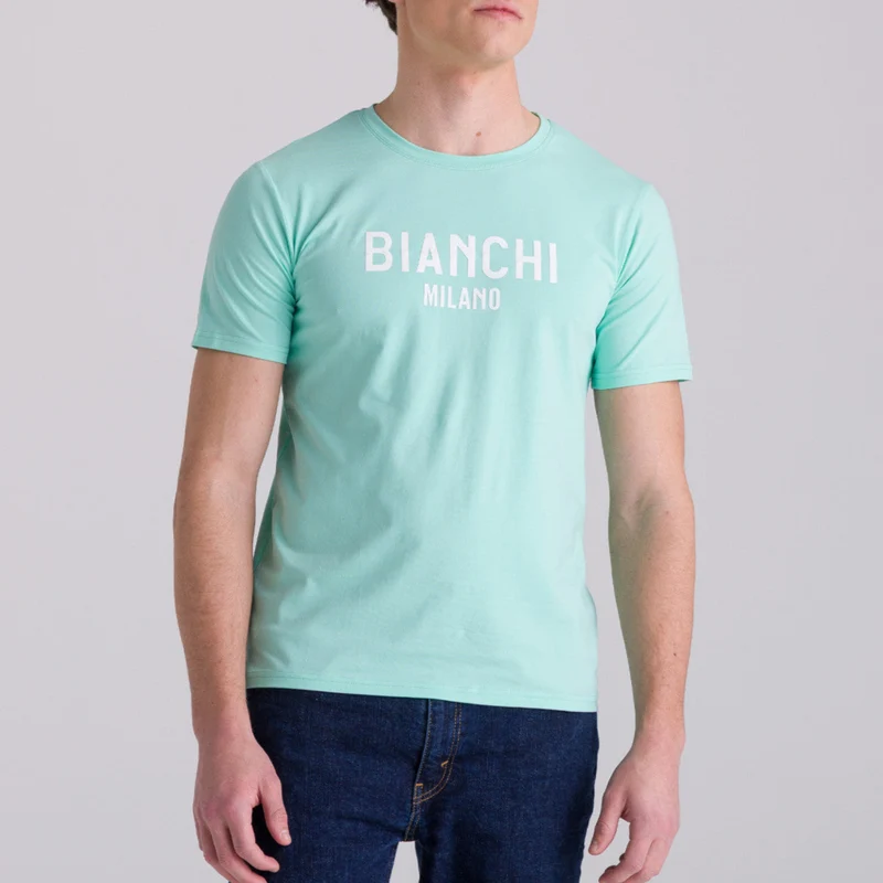 T-Shirt Bianchi Milano Fan - Celeste