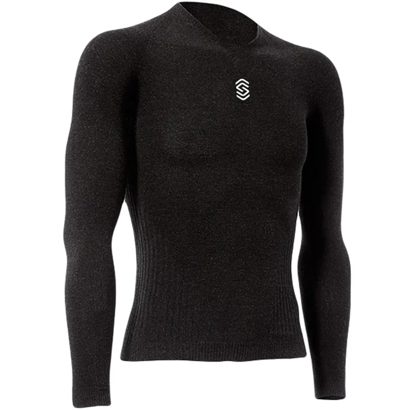 Maglia intima manica lunga Silverskin Stay Warm V neck - Grigio scuro