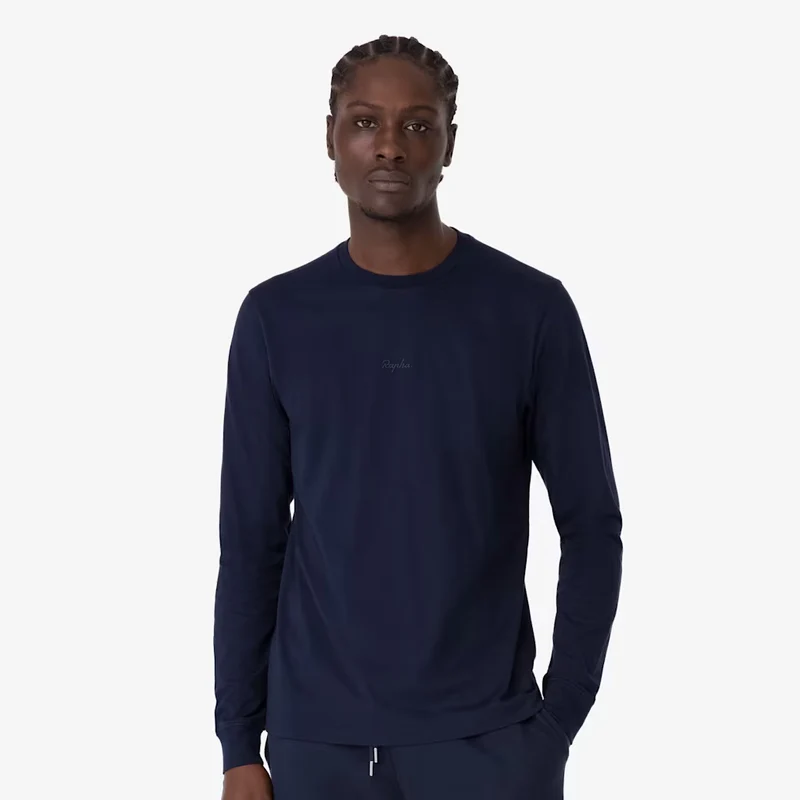 T-Shirt maniche lunghe Rapha Cotton - Blu