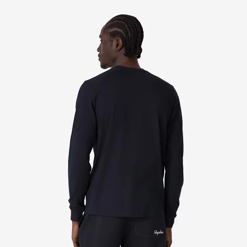 T-Shirt maniche lunghe Rapha Cotton - Nero