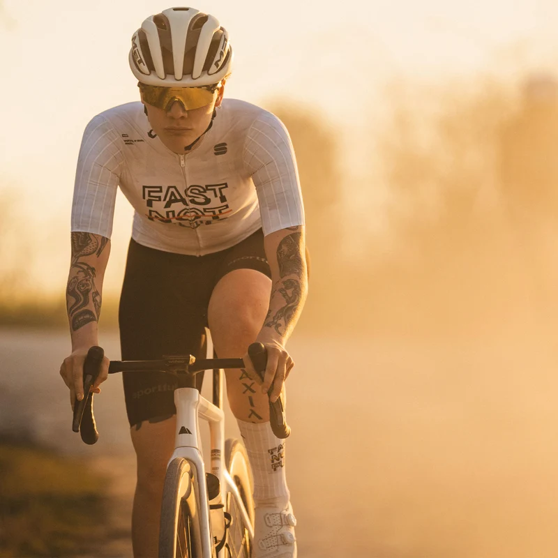 Body donna Sportful Fast Not Fun - Bianco