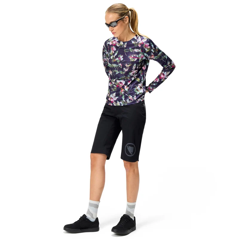 Maglia maniche lunghe donna Endura LTD PRINTED - Viola