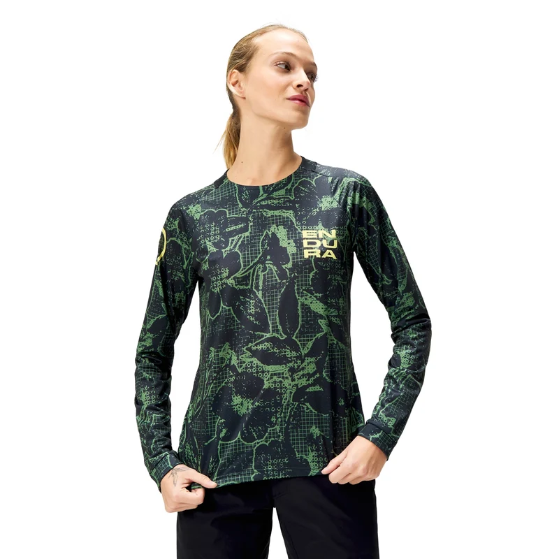 Maglia maniche lunghe donna Endura LTD PRINTED - Verde