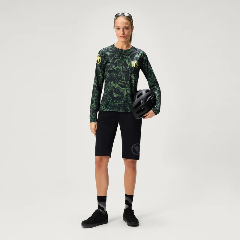 Maglia maniche lunghe donna Endura LTD PRINTED - Verde