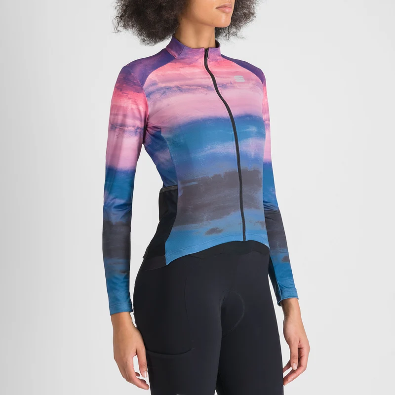 Maglia maniche lunghe donna Sportful Flow Supergiara - Blu rosa