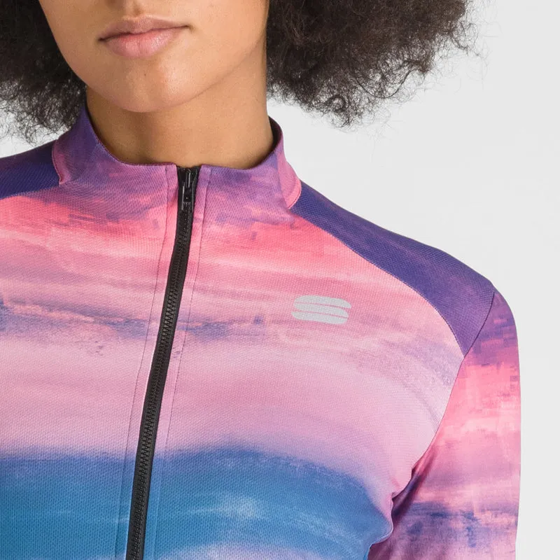 Maglia maniche lunghe donna Sportful Flow Supergiara - Blu rosa