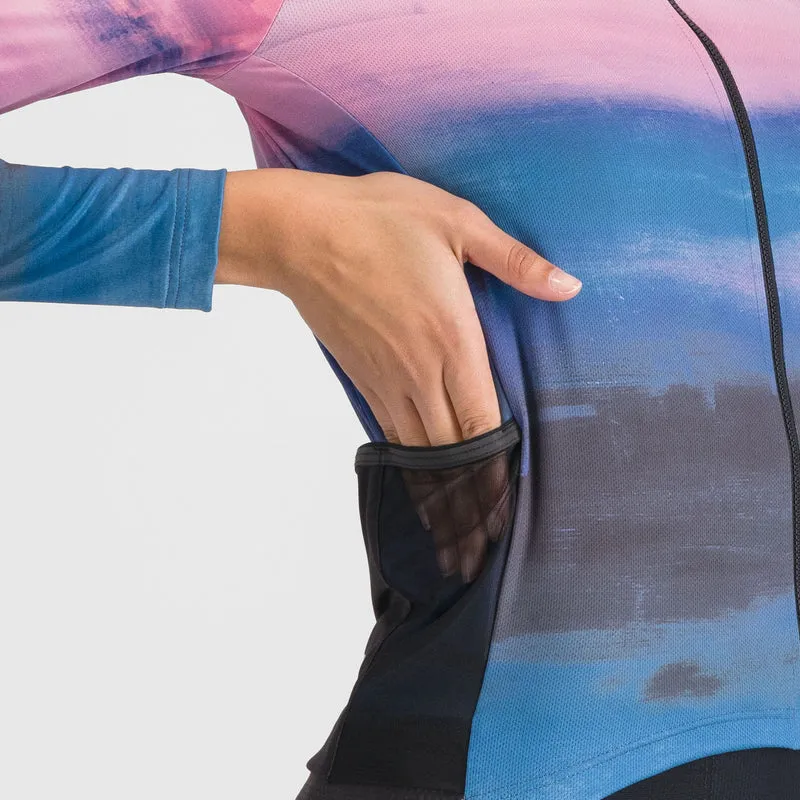 Maglia maniche lunghe donna Sportful Flow Supergiara - Blu rosa