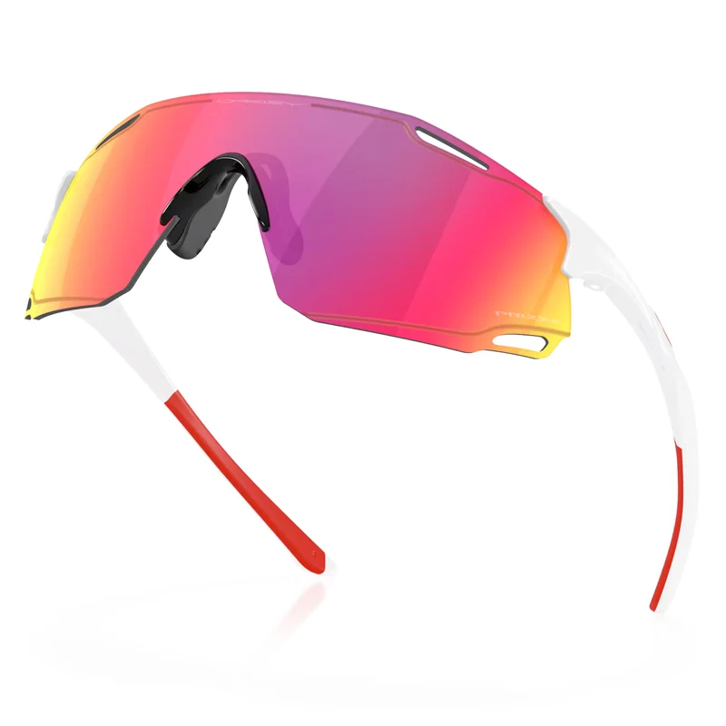 Occhiali Oakley Cybr Dyno - Polished white prizm road