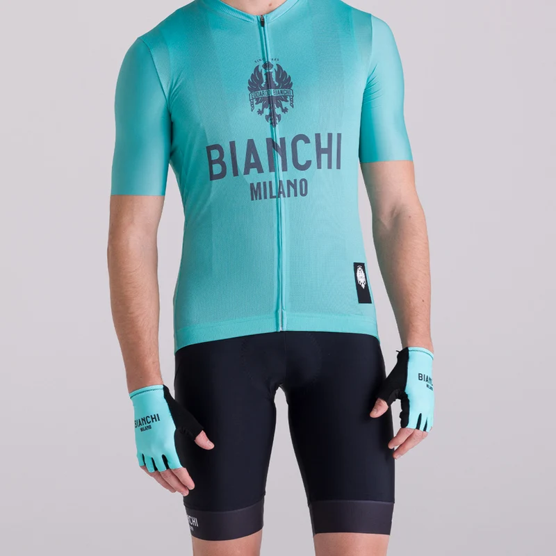 Guanti Bianchi Milano Classic - Celeste