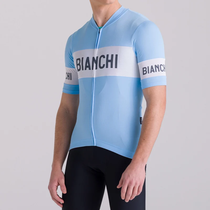Maglia Bianchi Milano Retro - Azzurro