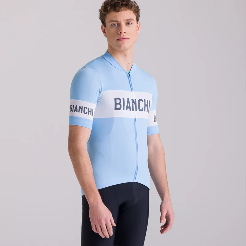 Maglia Bianchi Milano Retro - Azzurro