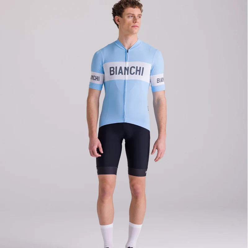Maglia Bianchi Milano Retro - Azzurro