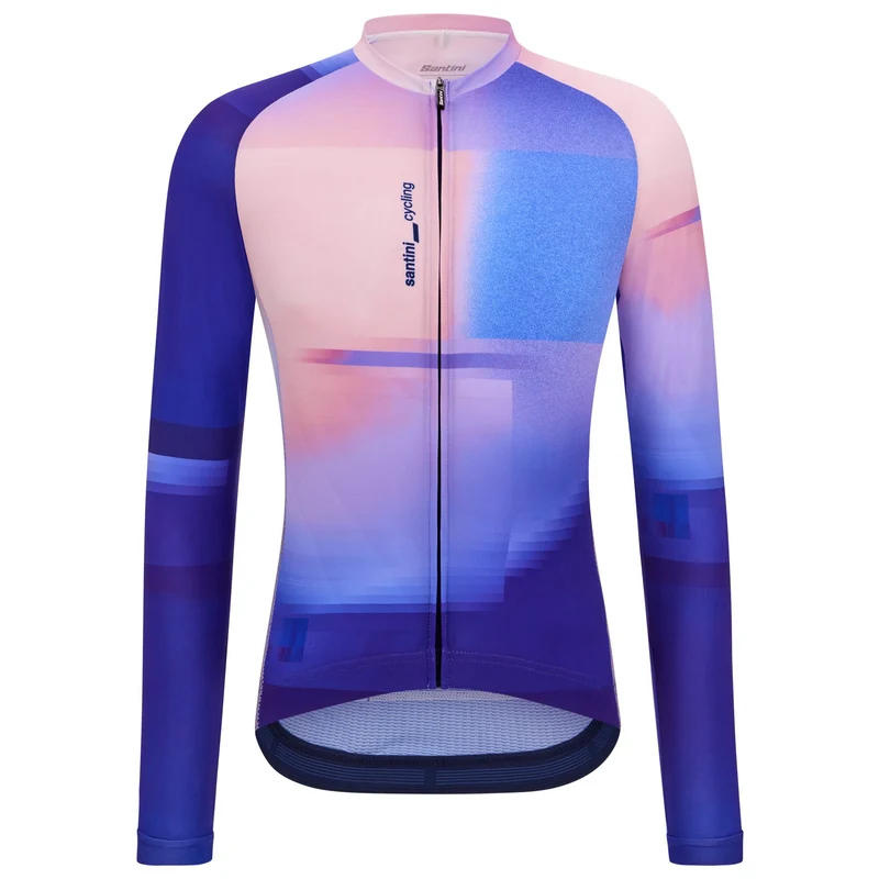 Maglia maniche lunghe Santini Luce - Rosa blu