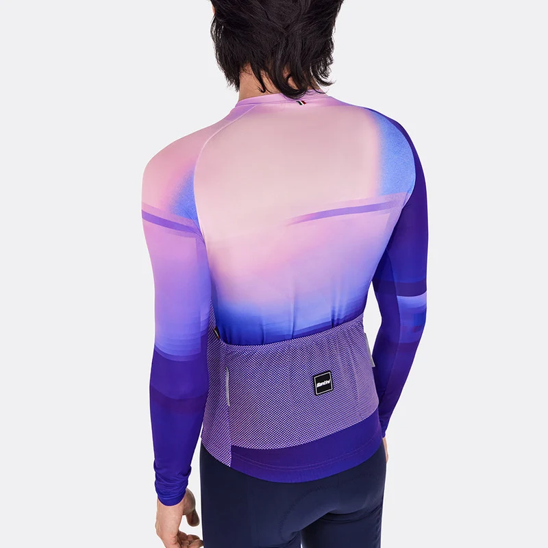 Maglia maniche lunghe Santini Luce - Rosa blu