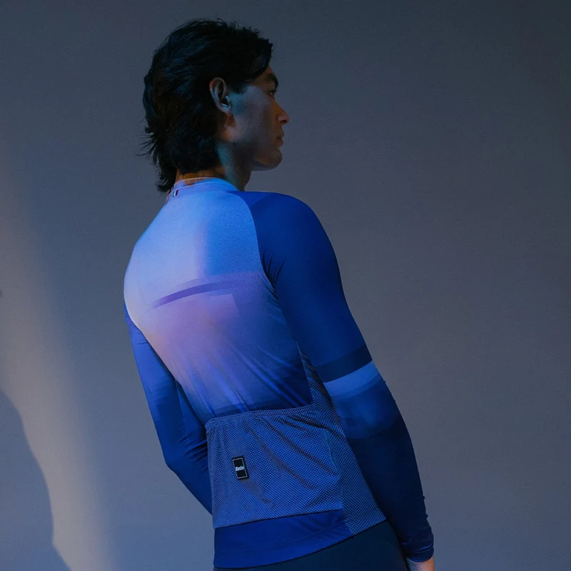 Maglia maniche lunghe Santini Luce - Rosa blu