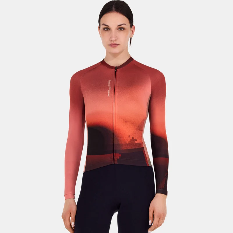 Maglia maniche lunghe Santini Luce - Bordeaux