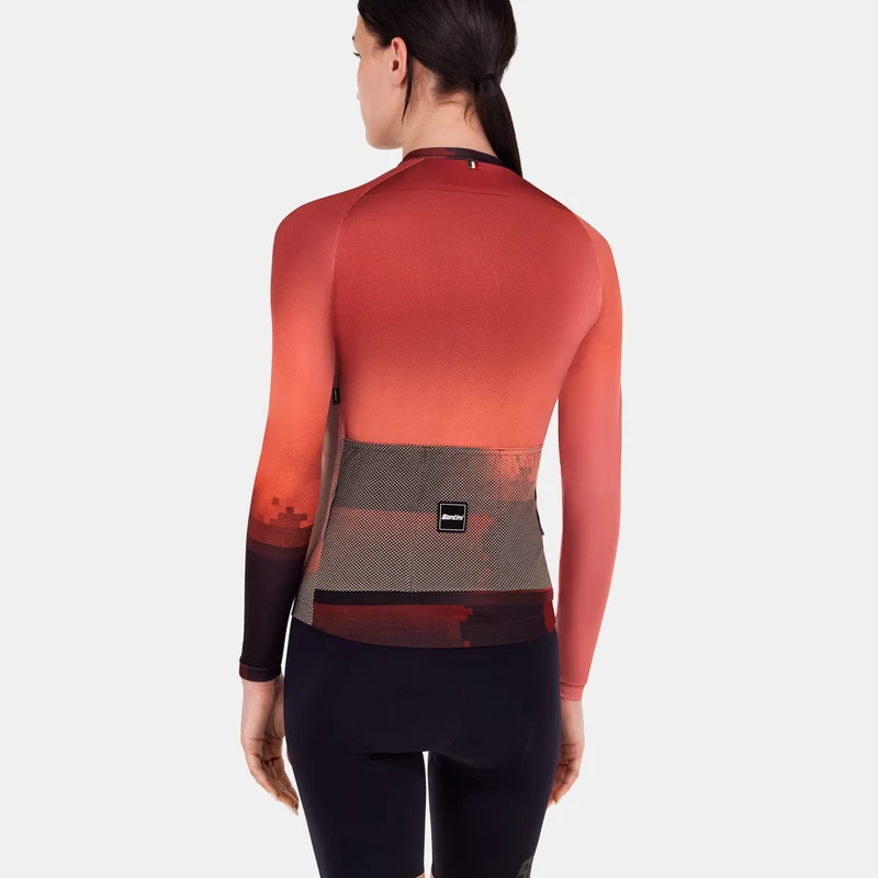 Maglia maniche lunghe Santini Luce - Bordeaux