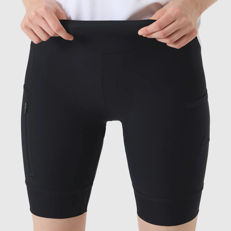 Pantaloncini donna Cafe du Cycliste Elsa - Nero