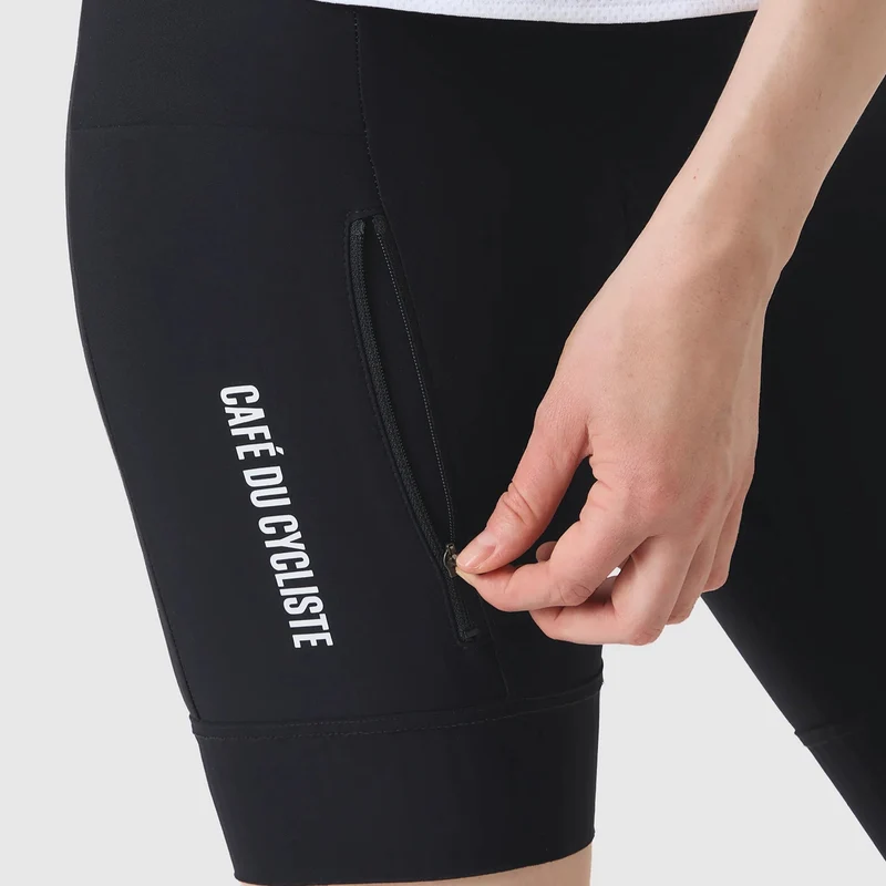 Pantaloncini donna Cafe du Cycliste Elsa - Nero